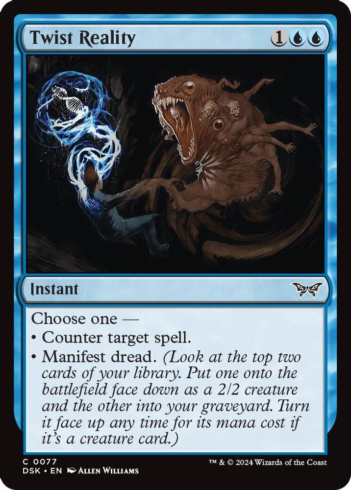 2024 Magic: The Gathering: Duskmourn: House of Horror (DSK) - Twist Reality (#77, Common)