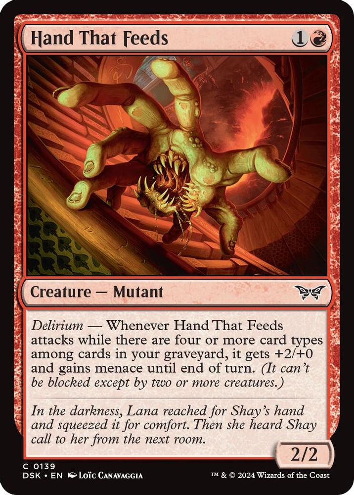 2024 Magic: The Gathering: Duskmourn: House of Horror (DSK) - Hand That Feeds (#139, Common)