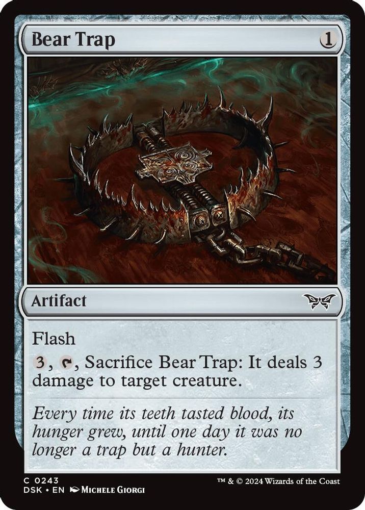 2024 Magic: The Gathering: Duskmourn: House of Horror (DSK) - Bear Trap (#243, Common) (, Near Mint)