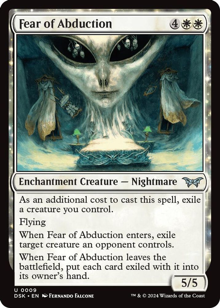 2024 Magic: The Gathering: Duskmourn: House of Horror (DSK) - Fear of Abduction (#9, Uncommon) (, Near Mint)