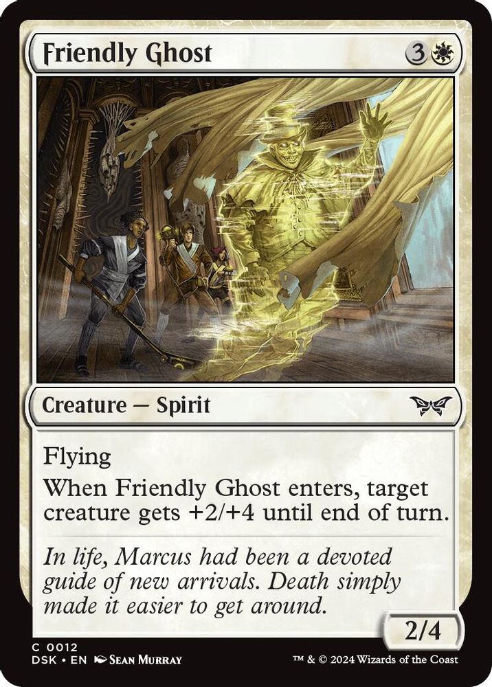 2024 Magic: The Gathering: Duskmourn: House of Horror (DSK) - Friendly Ghost (#12, Common)