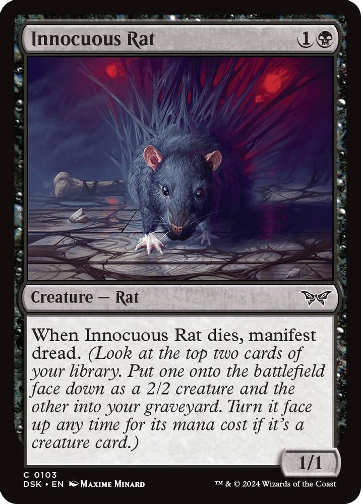 2024 Magic: The Gathering: Duskmourn: House of Horror (DSK) - Innocuous Rat (#103, Common) (, Near Mint)