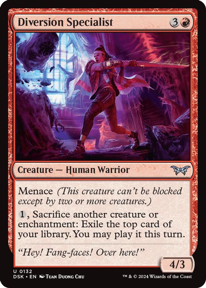 2024 Magic: The Gathering: Duskmourn: House of Horror (DSK) - Diversion Specialist (#132, Uncommon) (, Near Mint)