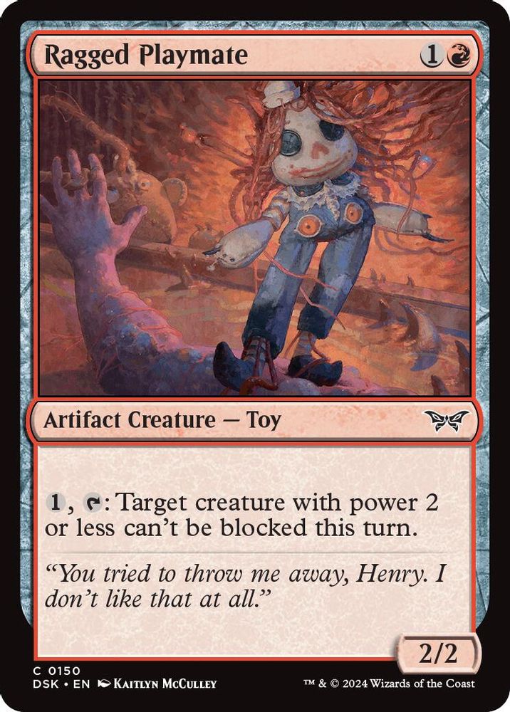 2024 Magic: The Gathering: Duskmourn: House of Horror (DSK) - Ragged Playmate (#150, Common)