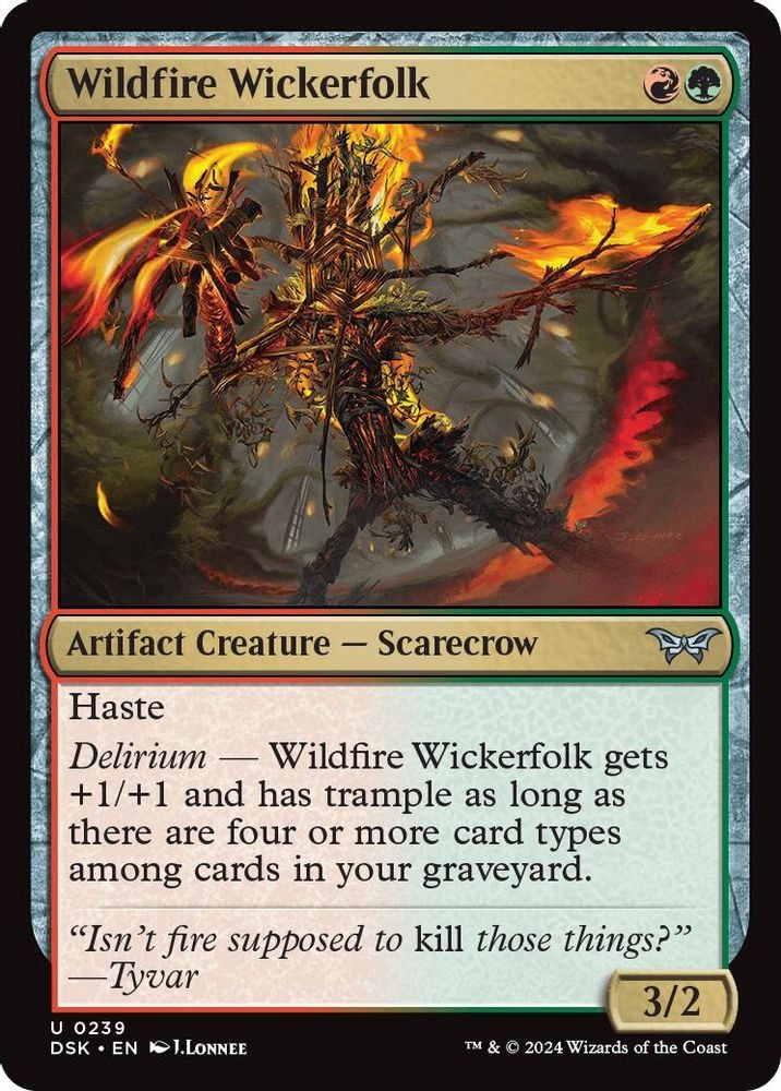 2024 Magic: The Gathering: Duskmourn: House of Horror (DSK) - Wildfire Wickerfolk (#239, Uncommon) (, Near Mint)