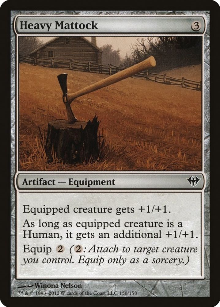2012 Magic: The Gathering: Dark Ascension (DKA) - Heavy Mattock (#150, Common) (, Near Mint)