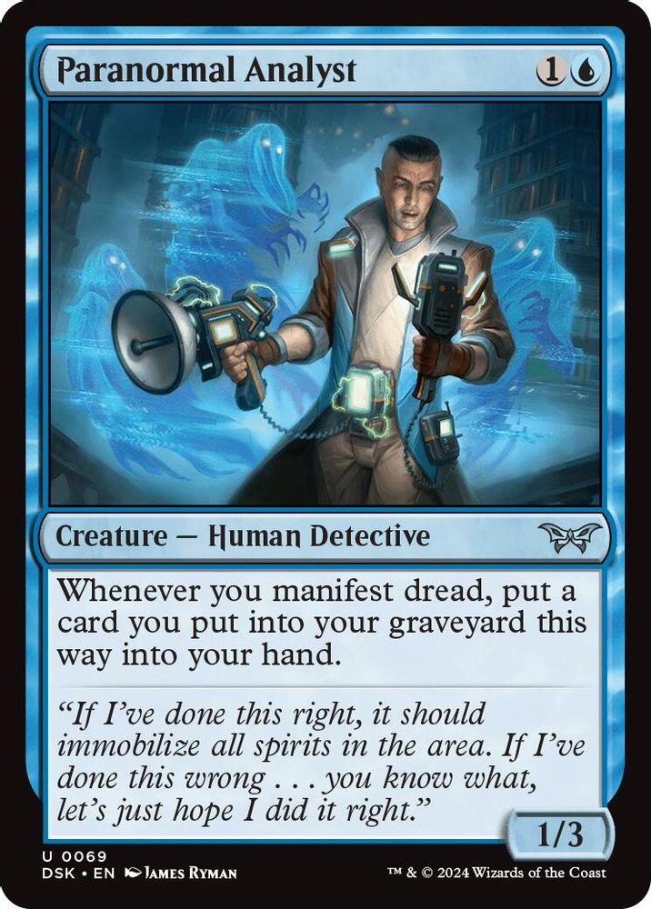 2024 Magic: The Gathering: Duskmourn: House of Horror (DSK) - Paranormal Analyst (#69, Uncommon) (, Near Mint)