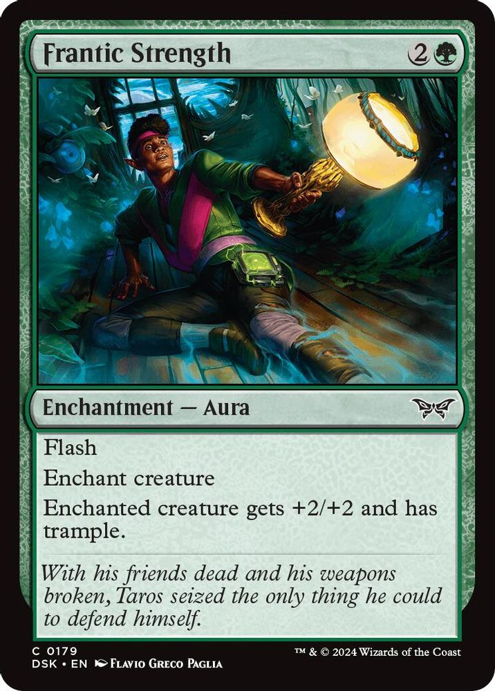 2024 Magic: The Gathering: Duskmourn: House of Horror (DSK) - Frantic Strength (#179, Common) (, Near Mint)