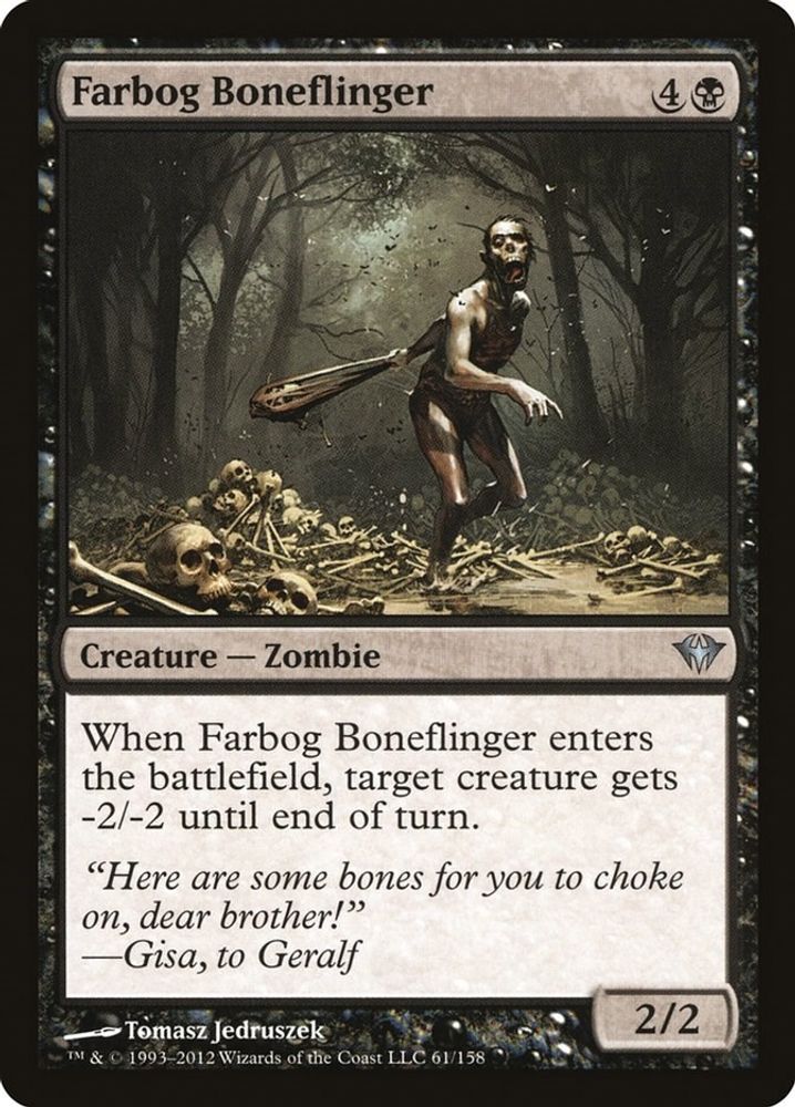 2012 Magic: The Gathering: Dark Ascension (DKA) - Farbog Boneflinger (#61, Uncommon) (, Near Mint)