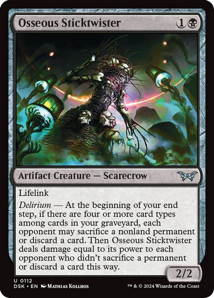 2024 Magic: The Gathering: Duskmourn: House of Horror (DSK) - Osseous Sticktwister (#112, Uncommon)