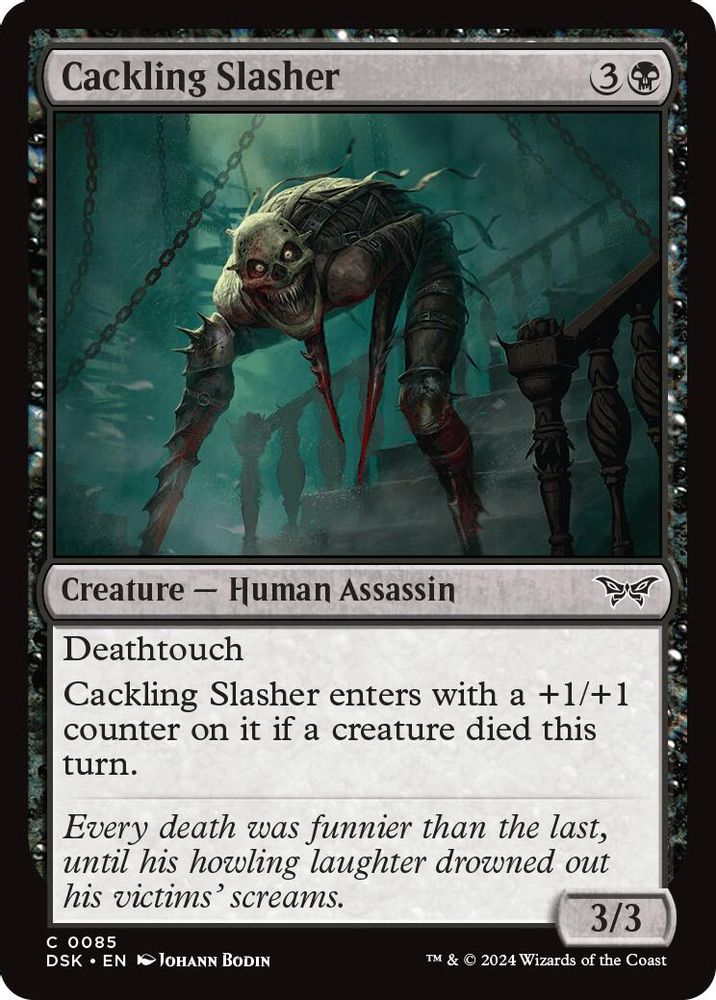 2024 Magic: The Gathering: Duskmourn: House of Horror (DSK) - Cackling Slasher (#85, Common)