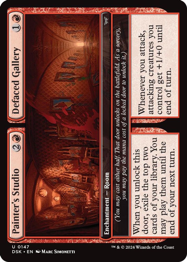 2024 Magic: The Gathering: Duskmourn: House of Horror (DSK) - Painters Studio Defaced Gallery (#147, Uncommon) (, Near Mint)