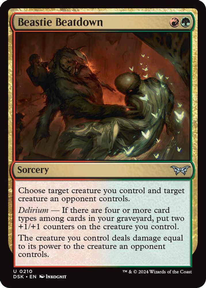 2024 Magic: The Gathering: Duskmourn: House of Horror (DSK) - Beastie Beatdown (#210, Uncommon)