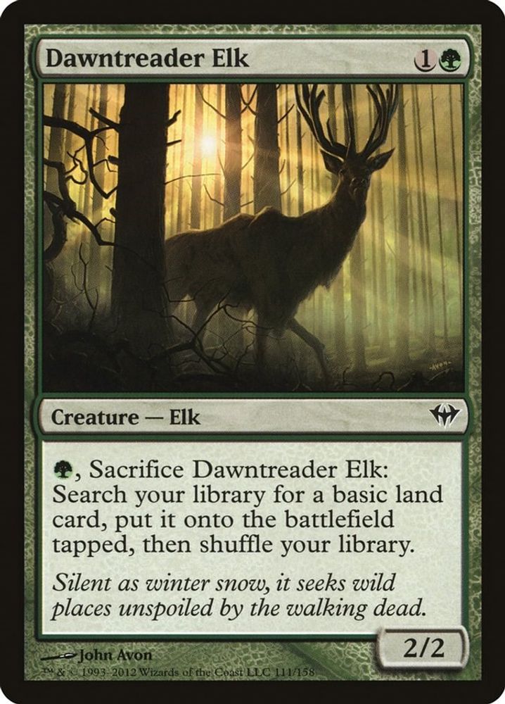 2012 Magic: The Gathering: Dark Ascension (DKA) - Dawntreader Elk (#111, Common) (, Near Mint)