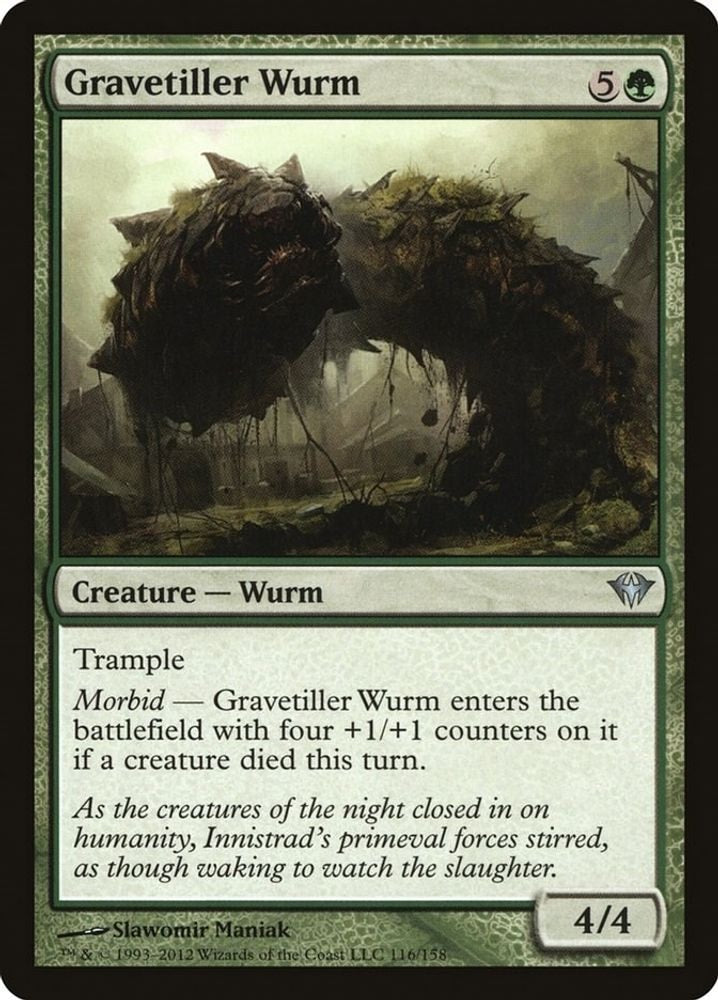 2012 Magic: The Gathering: Dark Ascension (DKA) - Gravetiller Wurm (#116, Uncommon) (, Near Mint)