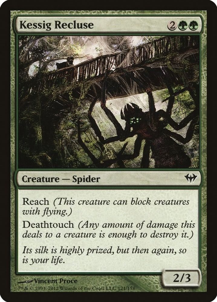 2012 Magic: The Gathering: Dark Ascension (DKA) - Kessig Recluse (#121, Common) (, Near Mint)