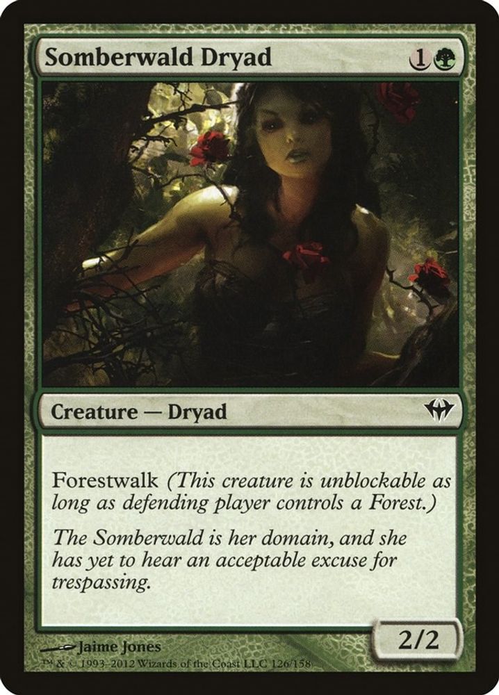 2012 Magic: The Gathering: Dark Ascension (DKA) - Somberwald Dryad (#126, Common) (, Near Mint)