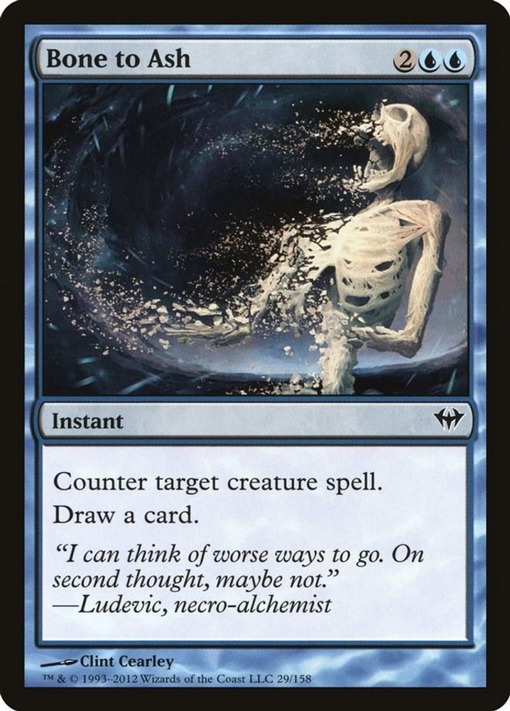 2012 Magic: The Gathering: Dark Ascension (DKA) - Bone to Ash (#29, Common)