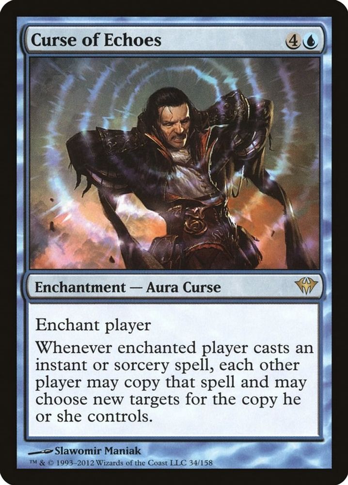 2012 Magic: The Gathering: Dark Ascension (DKA) - Curse of Echoes (#34, Rare) (Foil, Near Mint)