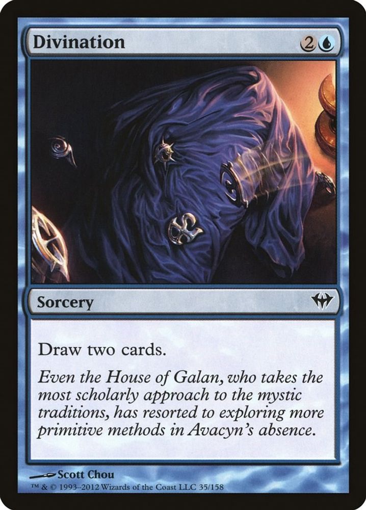 2012 Magic: The Gathering: Dark Ascension (DKA) - Divination (#35, Common) (, Near Mint)