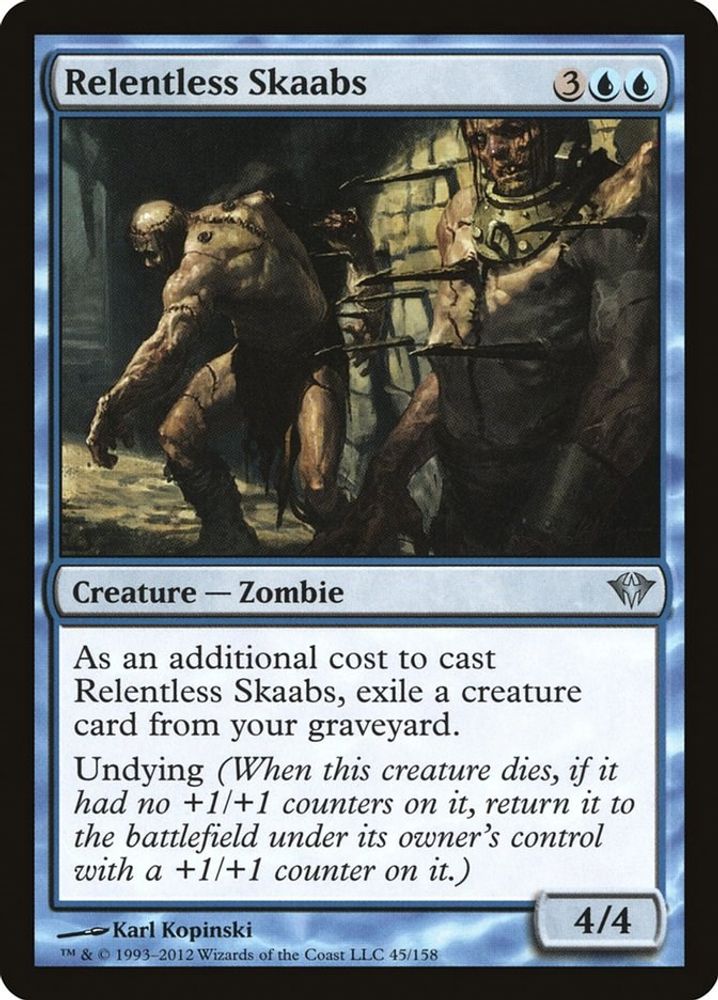2012 Magic: The Gathering: Dark Ascension (DKA) - Relentless Skaabs (#45, Uncommon) (, Near Mint)