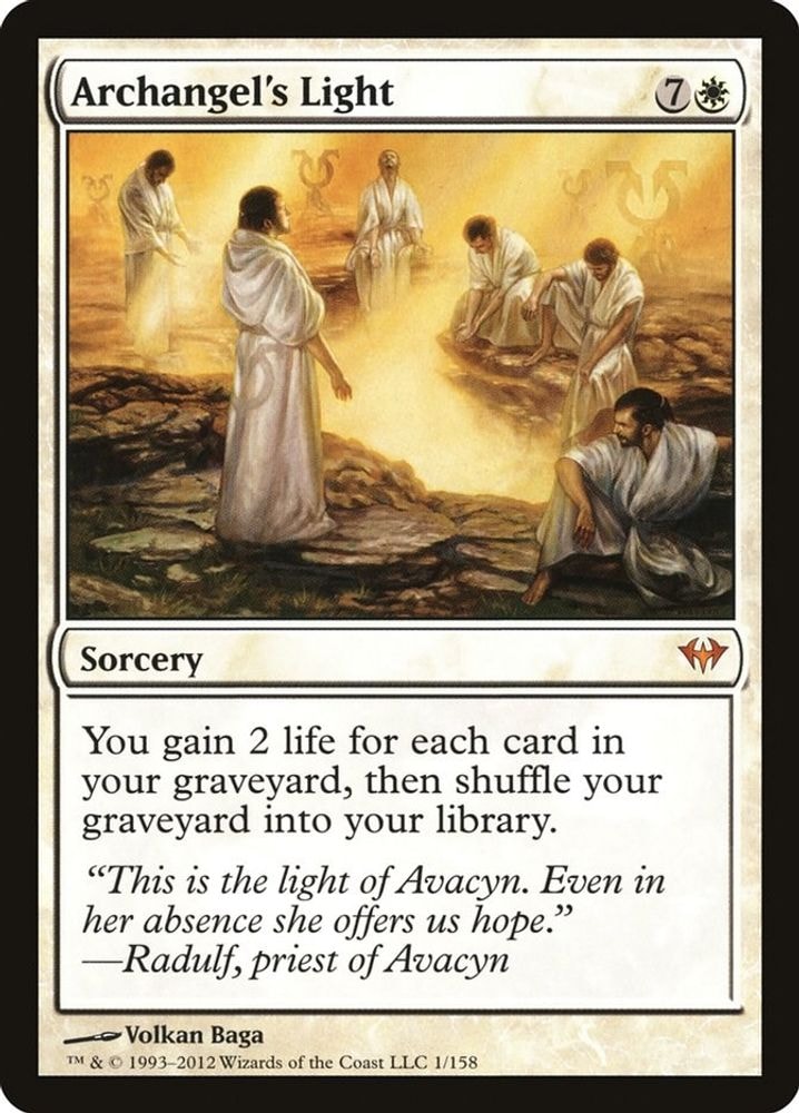 2012 Magic: The Gathering: Dark Ascension (DKA) - Archangels Light (#1, Mythic Rare) (, Near Mint)