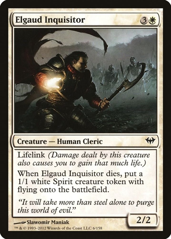 2012 Magic: The Gathering: Dark Ascension (DKA) - Elgaud Inquisitor (#6, Common) (, Near Mint)