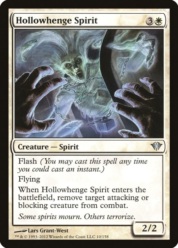 2012 Magic: The Gathering: Dark Ascension (DKA) - Hollowhenge Spirit (#10, Uncommon) (, Near Mint)