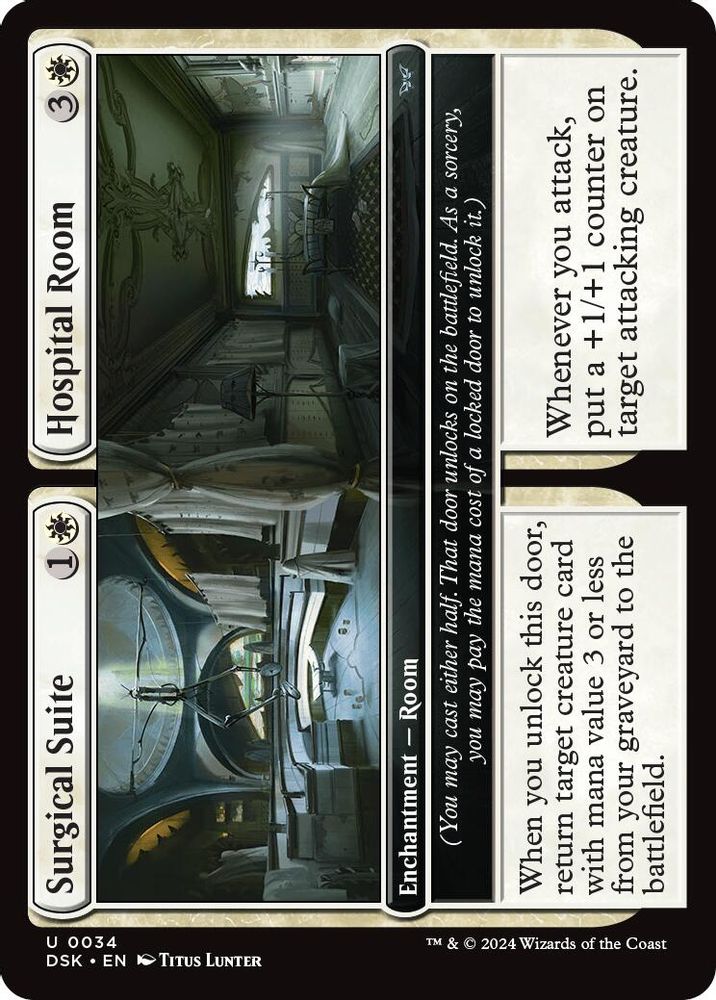 2024 Magic: The Gathering: Duskmourn: House of Horror (DSK) - Surgical Suite Hospital Room (#34, Uncommon) (, Near Mint)