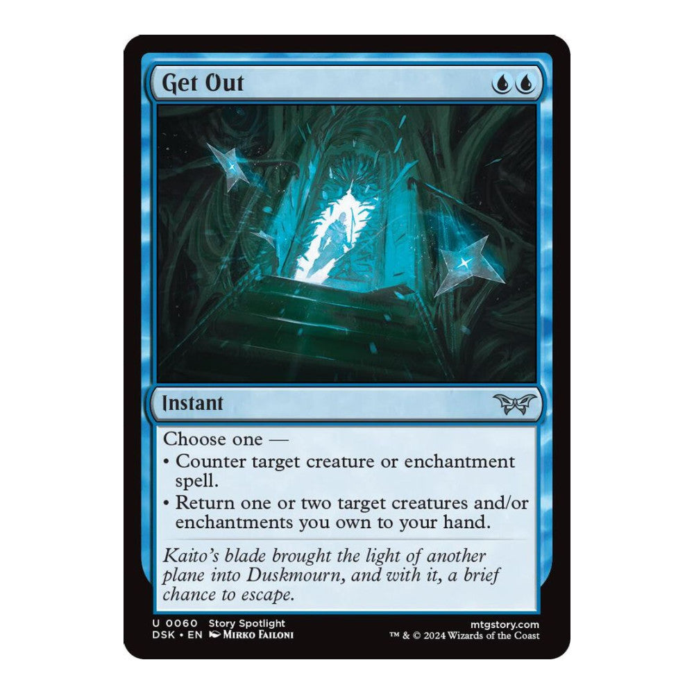 2024 Magic: The Gathering: Duskmourn: House of Horror (DSK) - Get Out (#60, Uncommon) (, Near Mint)