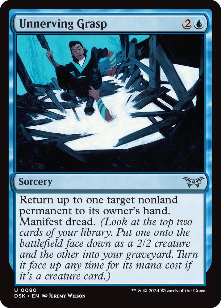 2024 Magic: The Gathering: Duskmourn: House of Horror (DSK) - Unnerving Grasp (#80, Uncommon) (, Near Mint)