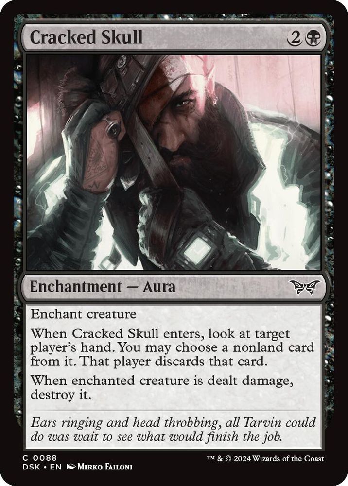 2024 Magic: The Gathering: Duskmourn: House of Horror (DSK) - Cracked Skull (#88, Common)