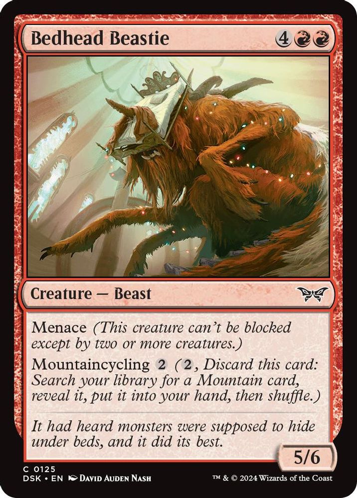 2024 Magic: The Gathering: Duskmourn: House of Horror (DSK) - Bedhead Beastie (#125, Common) (, Near Mint)