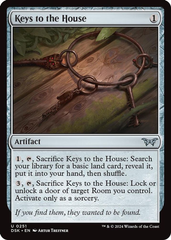 2024 Magic: The Gathering: Duskmourn: House of Horror (DSK) - Keys to the House (#251, Uncommon) (, Near Mint)
