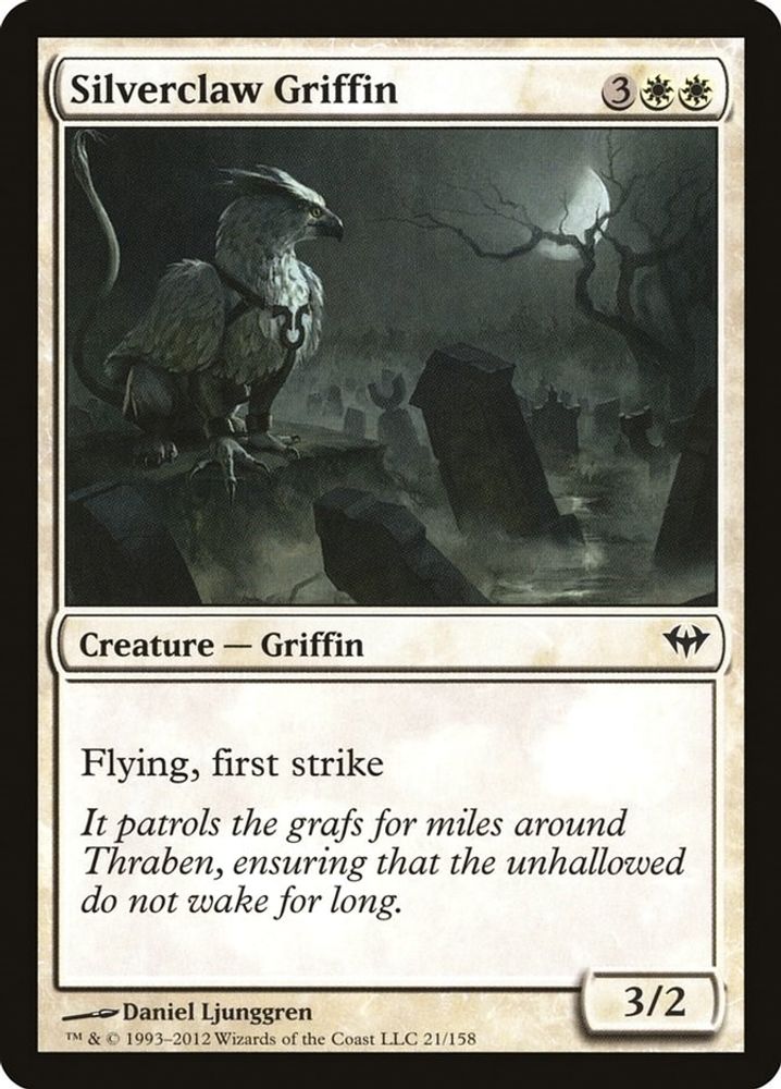 2012 Magic: The Gathering: Dark Ascension (DKA) - Silverclaw Griffin (#21, Common) (, Near Mint)