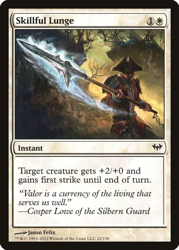 2012 Magic: The Gathering: Dark Ascension (DKA) - Skillful Lunge (#22, Common) (, Near Mint)