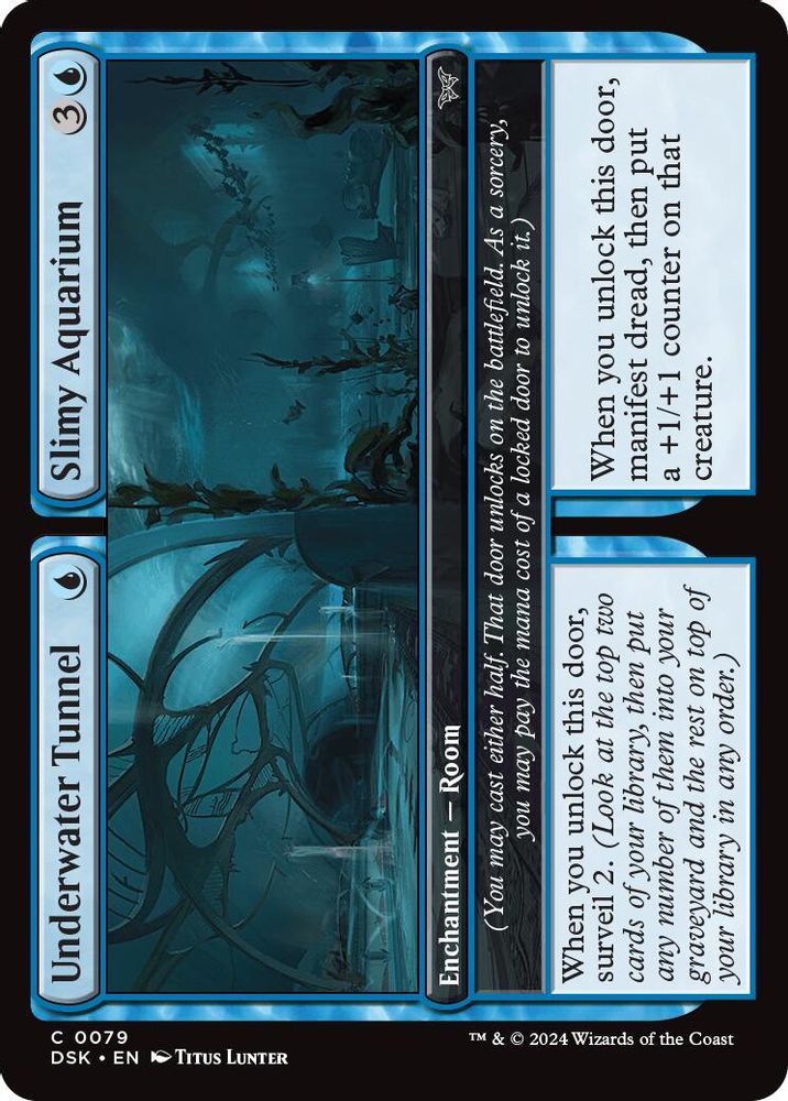 2024 Magic: The Gathering: Duskmourn: House of Horror (DSK) - Underwater Tunnel Slimy Aquarium (#79, Common)
