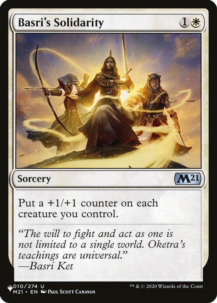 2026 Magic: The Gathering: The List Reprints (LIST) - Basris Solidarity (#M21-10, Uncommon) (, Near Mint)