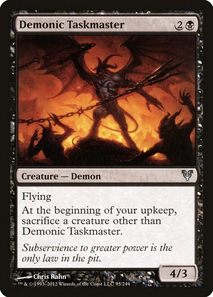 2012 Magic: The Gathering: Avacyn Restored (AVR) - Demonic Taskmaster (#95, Uncommon) (, Near Mint)
