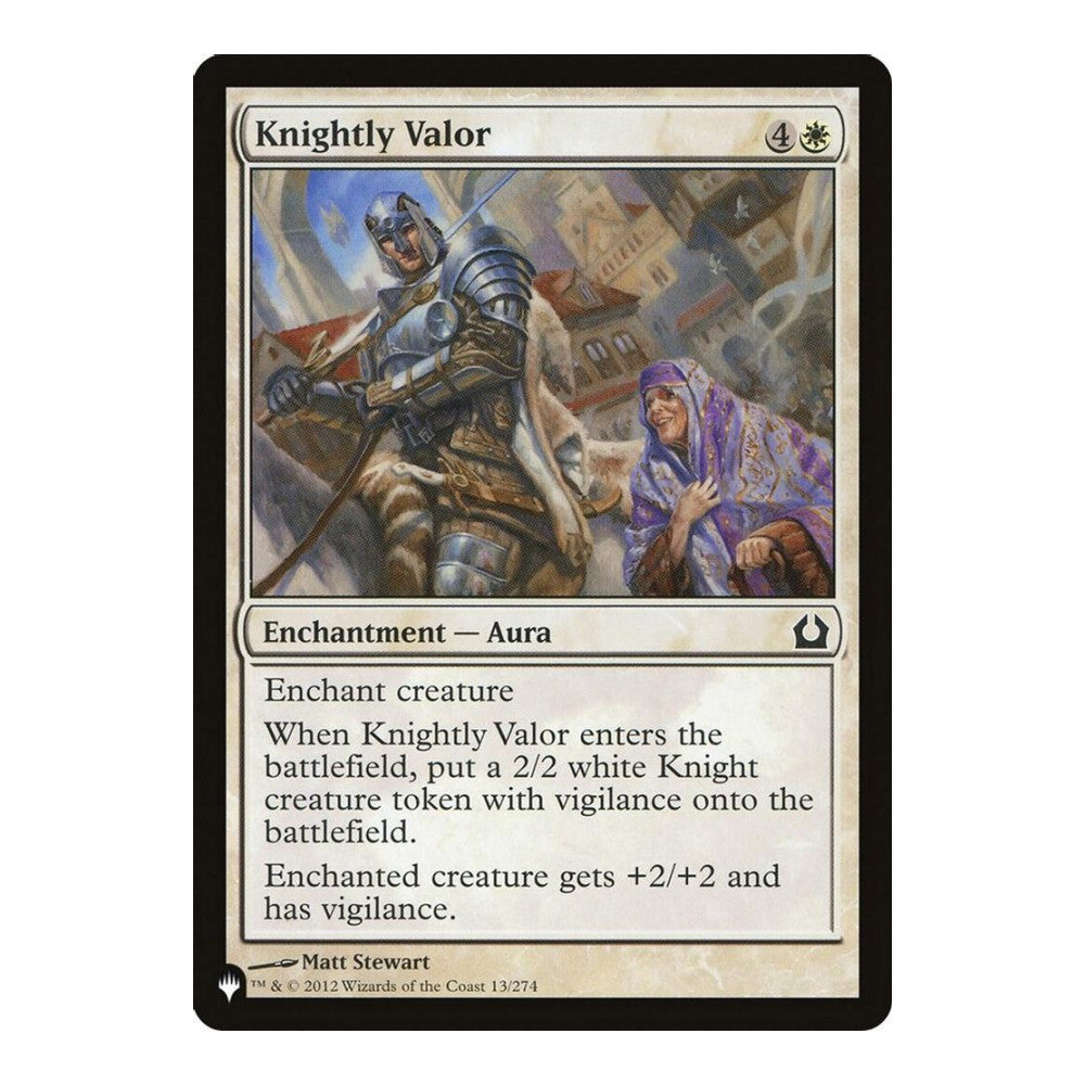 2026 Magic: The Gathering: The List Reprints (LIST) - Knightly Valor (#13/274, Common) (, Near Mint)