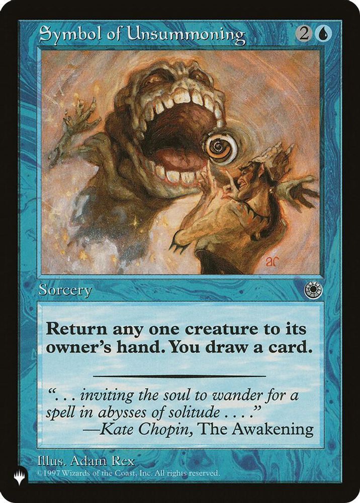 2026 Magic: The Gathering: The List Reprints (LIST) - Symbol of Unsummoning (#POR-70, Common) (, Near Mint)
