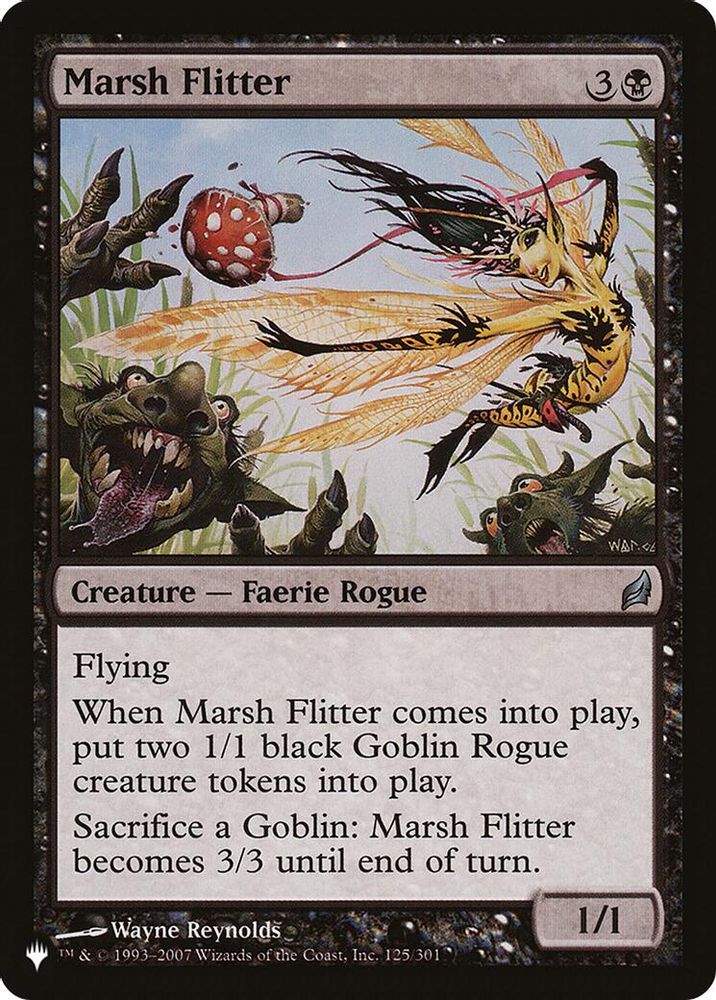 2026 Magic: The Gathering: The List Reprints (LIST) - Marsh Flitter (#LRW-125, Uncommon) (, Near Mint)