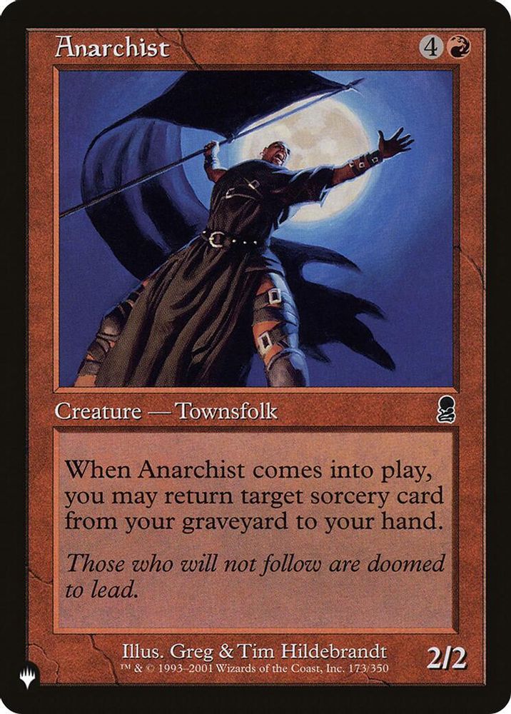 2026 Magic: The Gathering: The List Reprints (LIST) - Anarchist (#ODY-173, Common) (, Near Mint)