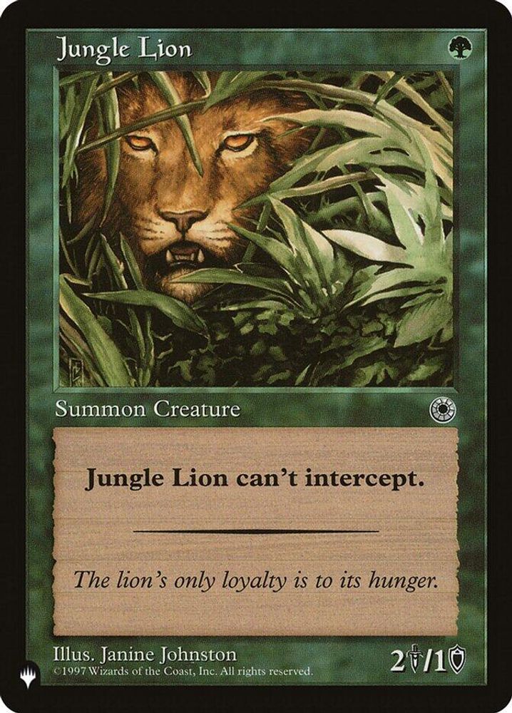 2026 Magic: The Gathering: The List Reprints (LIST) - Jungle Lion (#POR-171, Common) (, Near Mint)