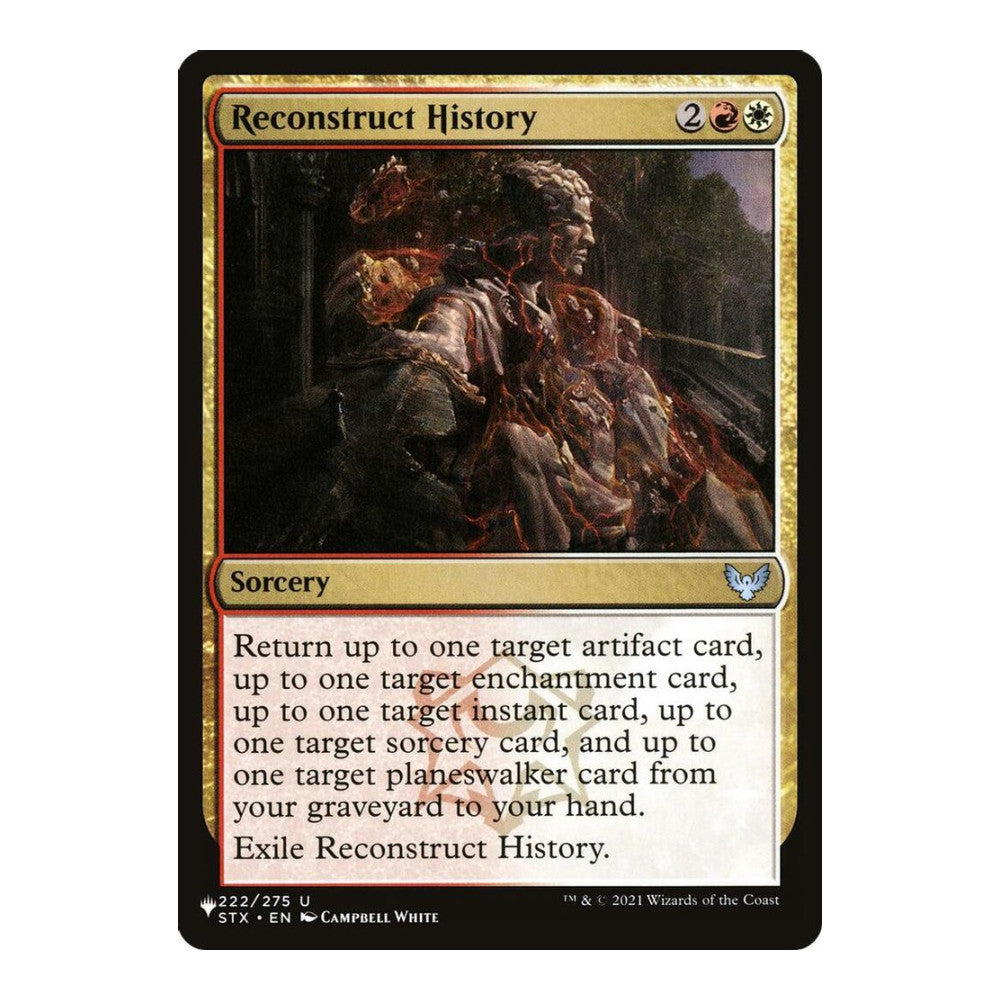 2026 Magic: The Gathering: The List Reprints (LIST) - Reconstruct History (#222/275, Uncommon) (, Near Mint)