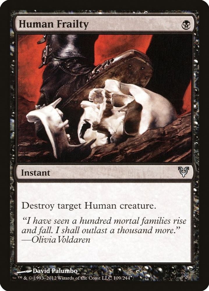 2012 Magic: The Gathering: Avacyn Restored (AVR) - Human Frailty (#109, Uncommon) (, Near Mint)