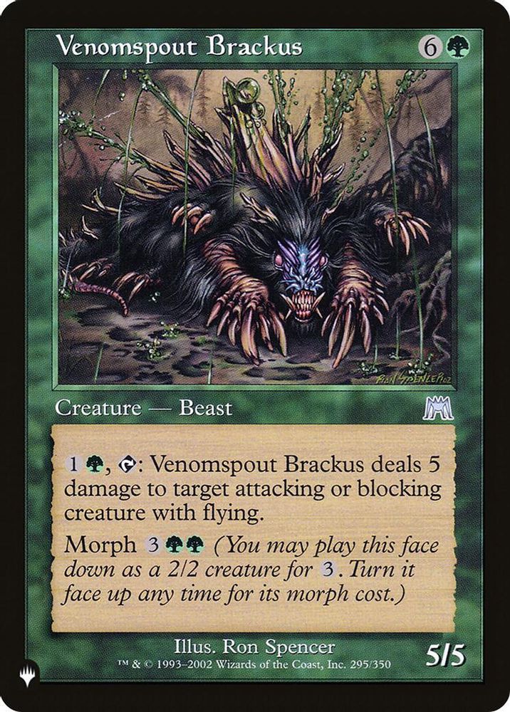 2026 Magic: The Gathering: The List Reprints (LIST) - Venomspout Brackus (#ONS-295, Uncommon) (, Near Mint)