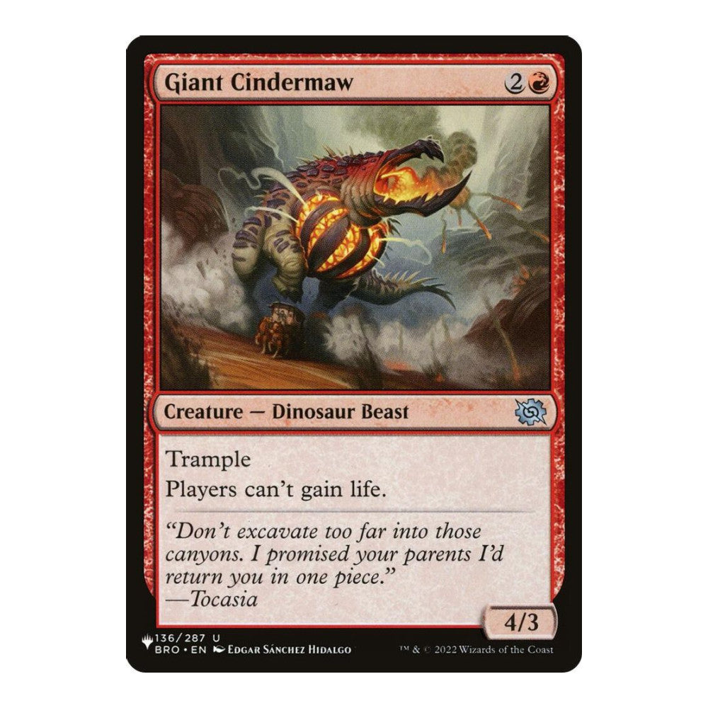 2026 Magic: The Gathering: The List Reprints (LIST) - Giant Cindermaw (#136/012, Uncommon) (, Near Mint)