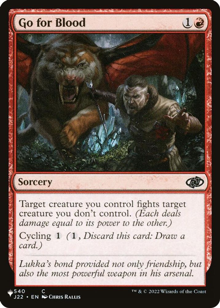 2026 Magic: The Gathering: The List Reprints (LIST) - Go for Blood (#J22-540, Common) (, Near Mint)