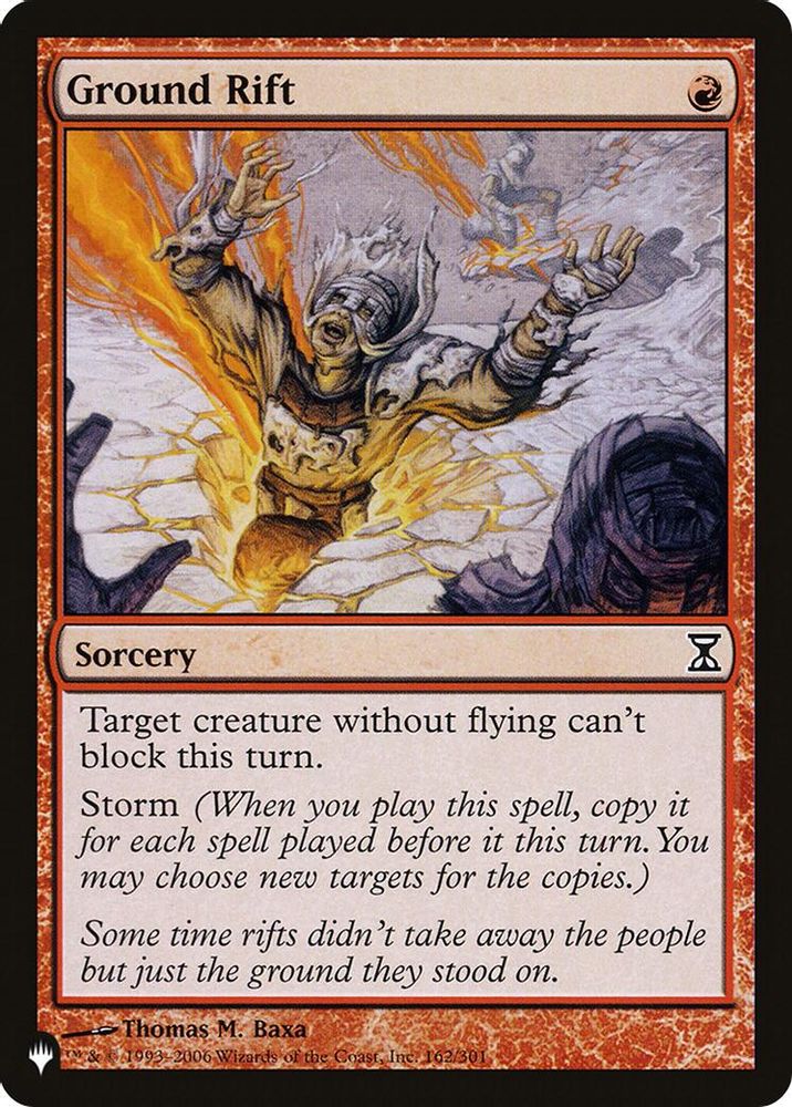 2026 Magic: The Gathering: The List Reprints (LIST) - Ground Rift (#TSP-162, Common) (, Near Mint)